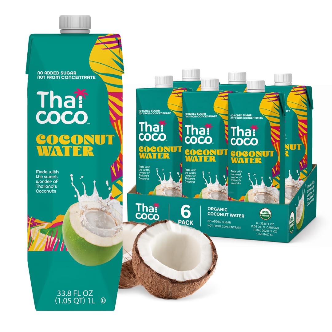 Thai Coco front carton view showing 1L pack for clean hydration
