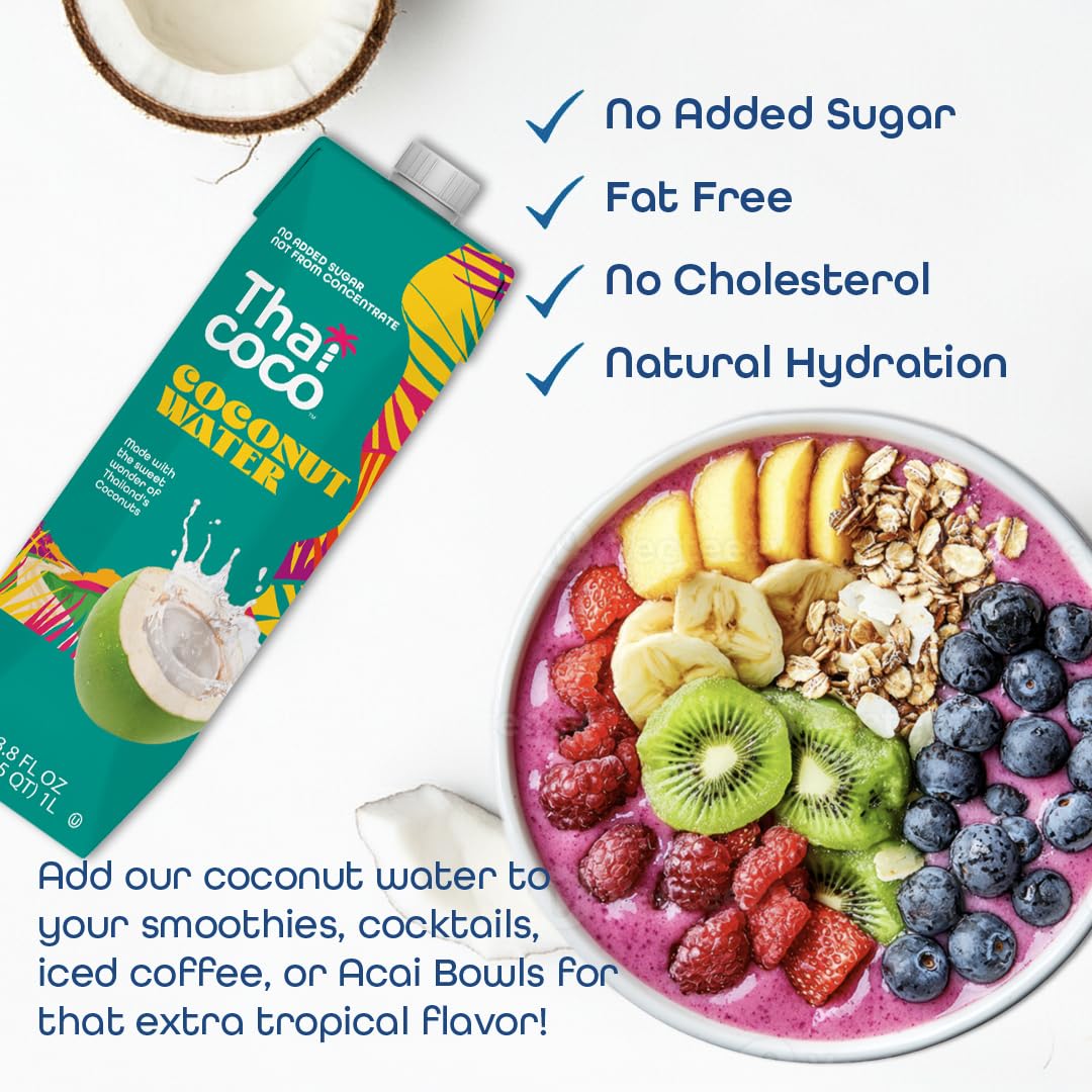 Thai Coco nutrition label close-up confirming single-ingredient purity