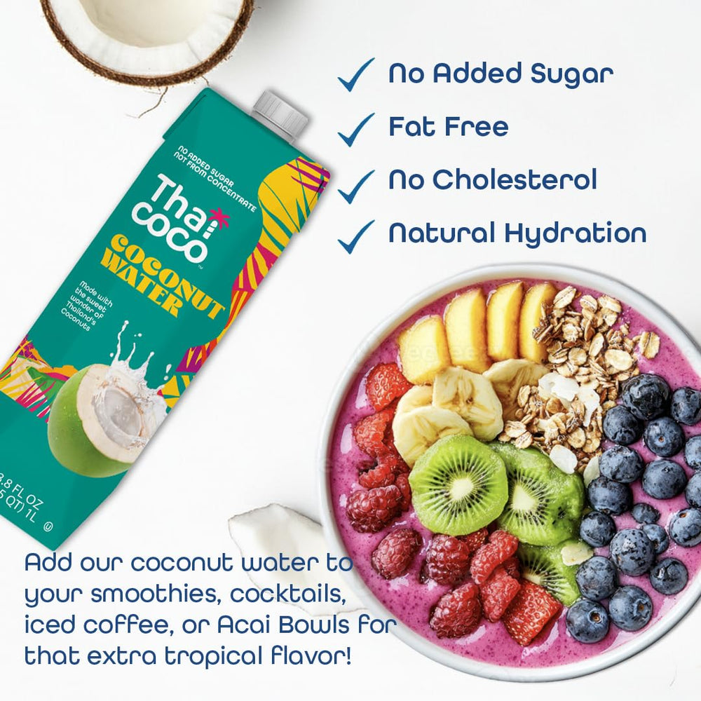 Thai Coco nutrition label close-up confirming single-ingredient purity