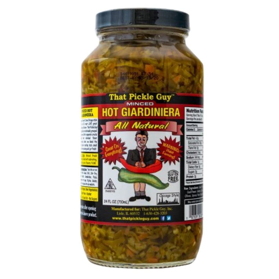 That Pickle Guy front label showing 24-ounce jar and product name, easy shelf recognition