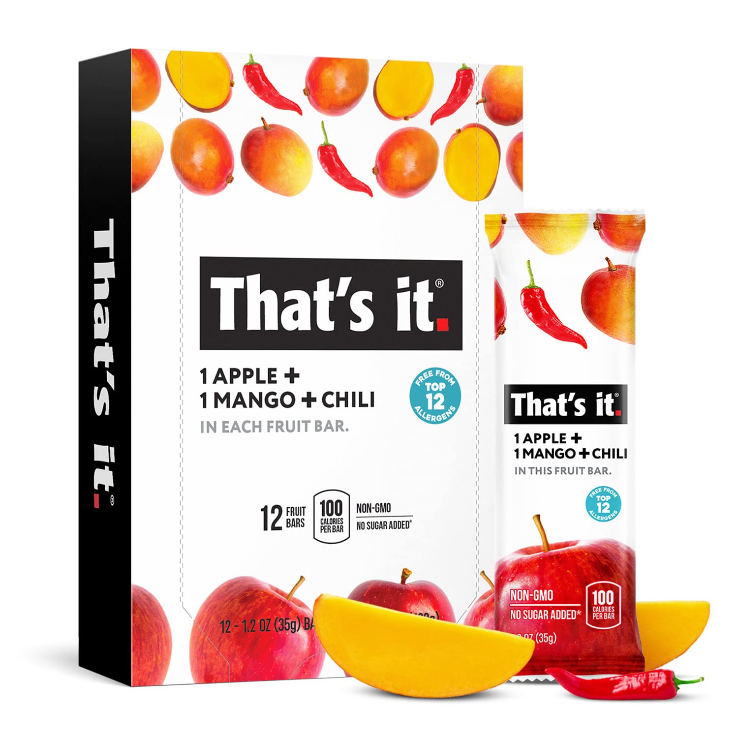 That's it. front pack shows clean three-ingredient label and convenience
