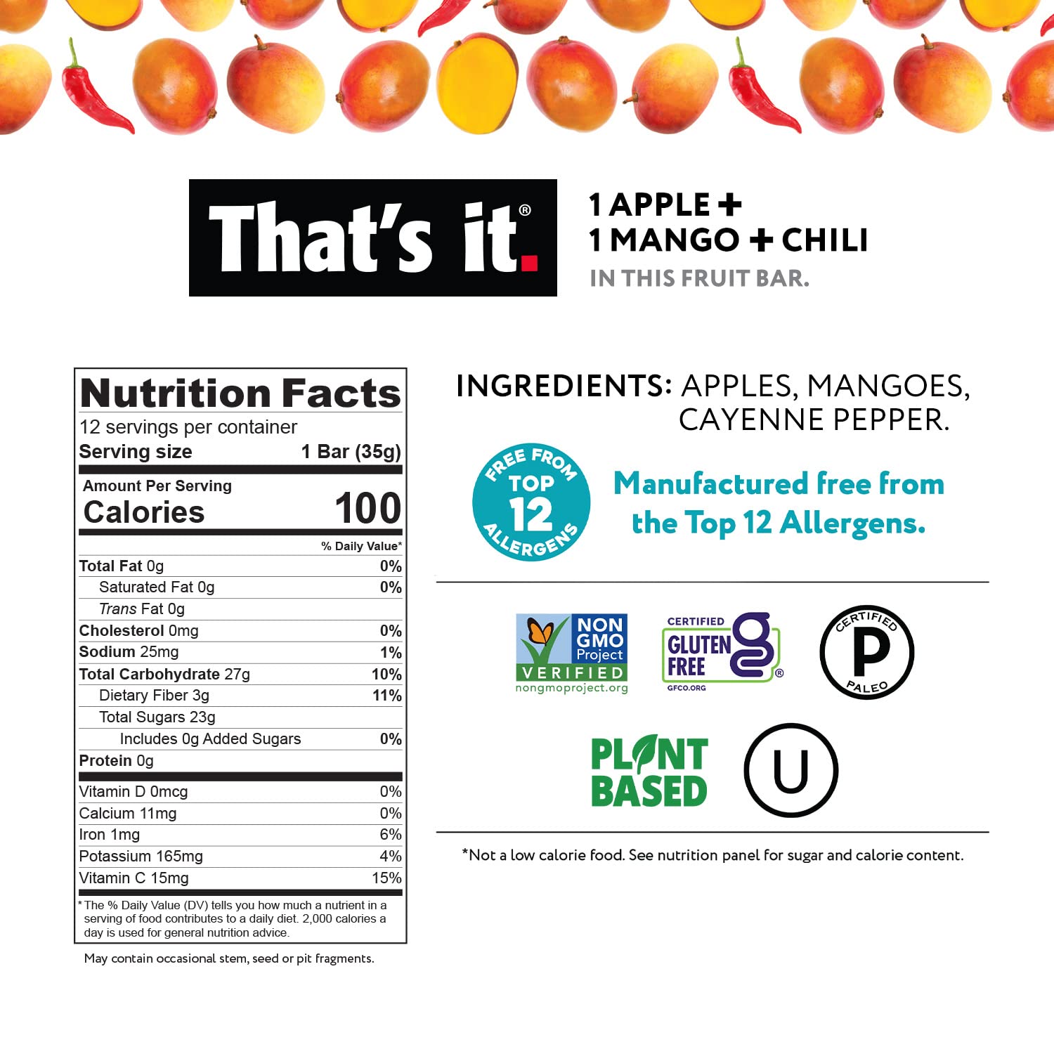 That's it. fruit bar in outdoor bag, perfect for on-the-go natural energy