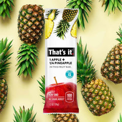 That’s it. apple and pineapple ingredients displayed showing natural fruits