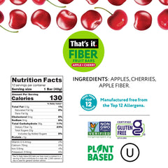 That's it. apples and cherries close-up showing real-fruit ingredients benefit