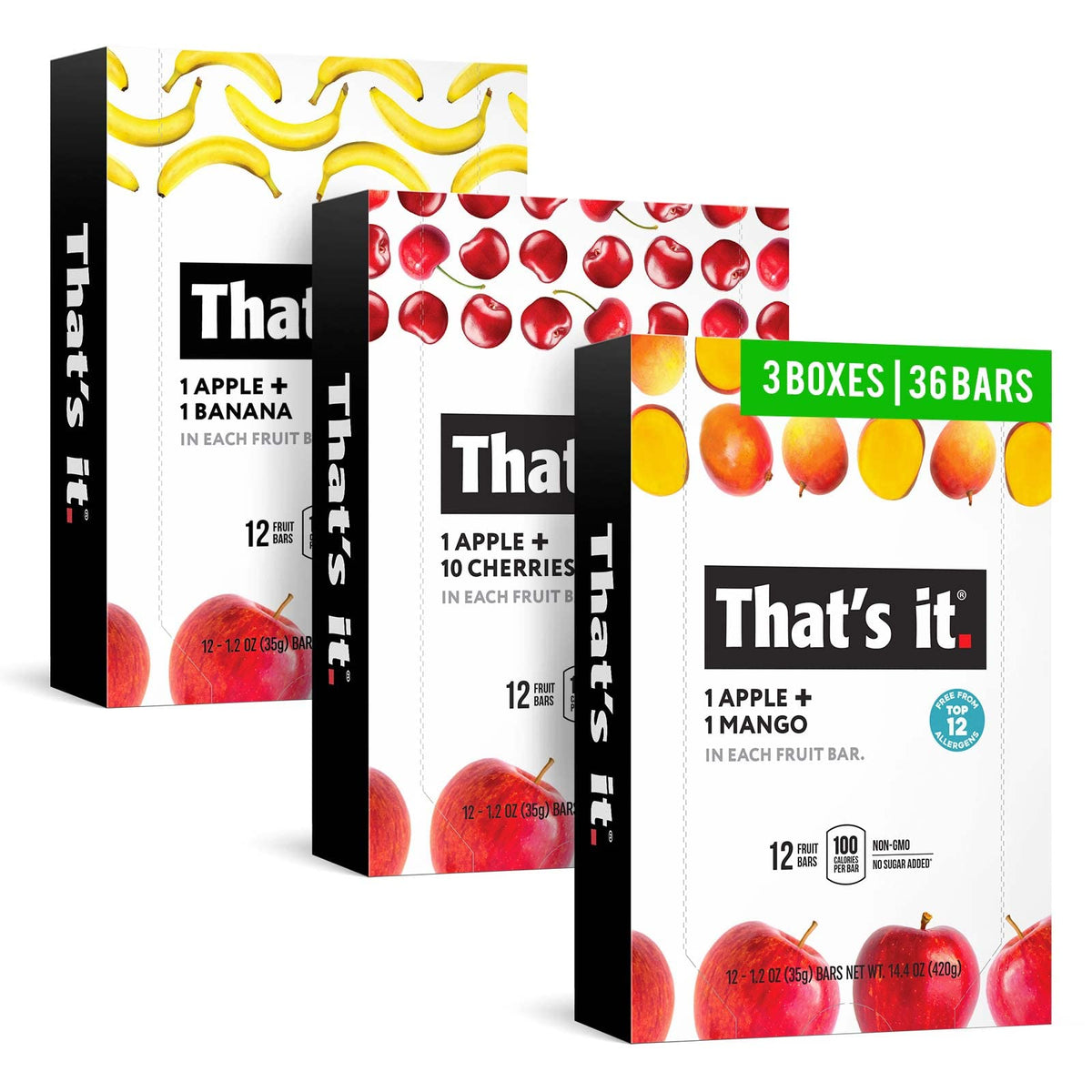 That's it. front packaging 36-count showing assortment and convenience