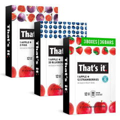 That's it. front packaging of 36-pack showing variety and convenience