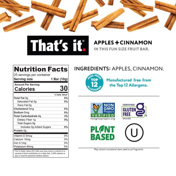 That’s it. ingredient label emphasizing two-fruit simplicity and clean list