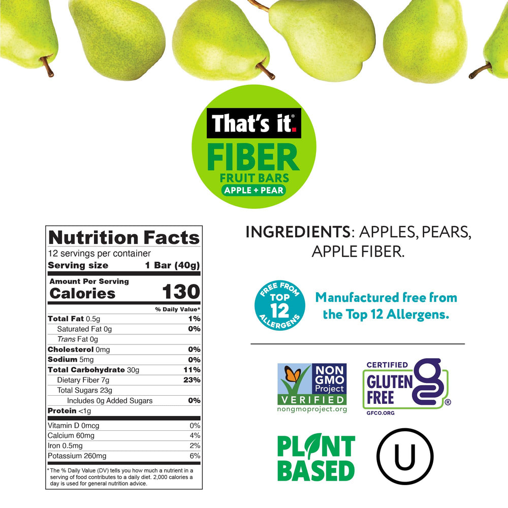 That’s it. ingredient label showing apples and pears only for transparent nutrition