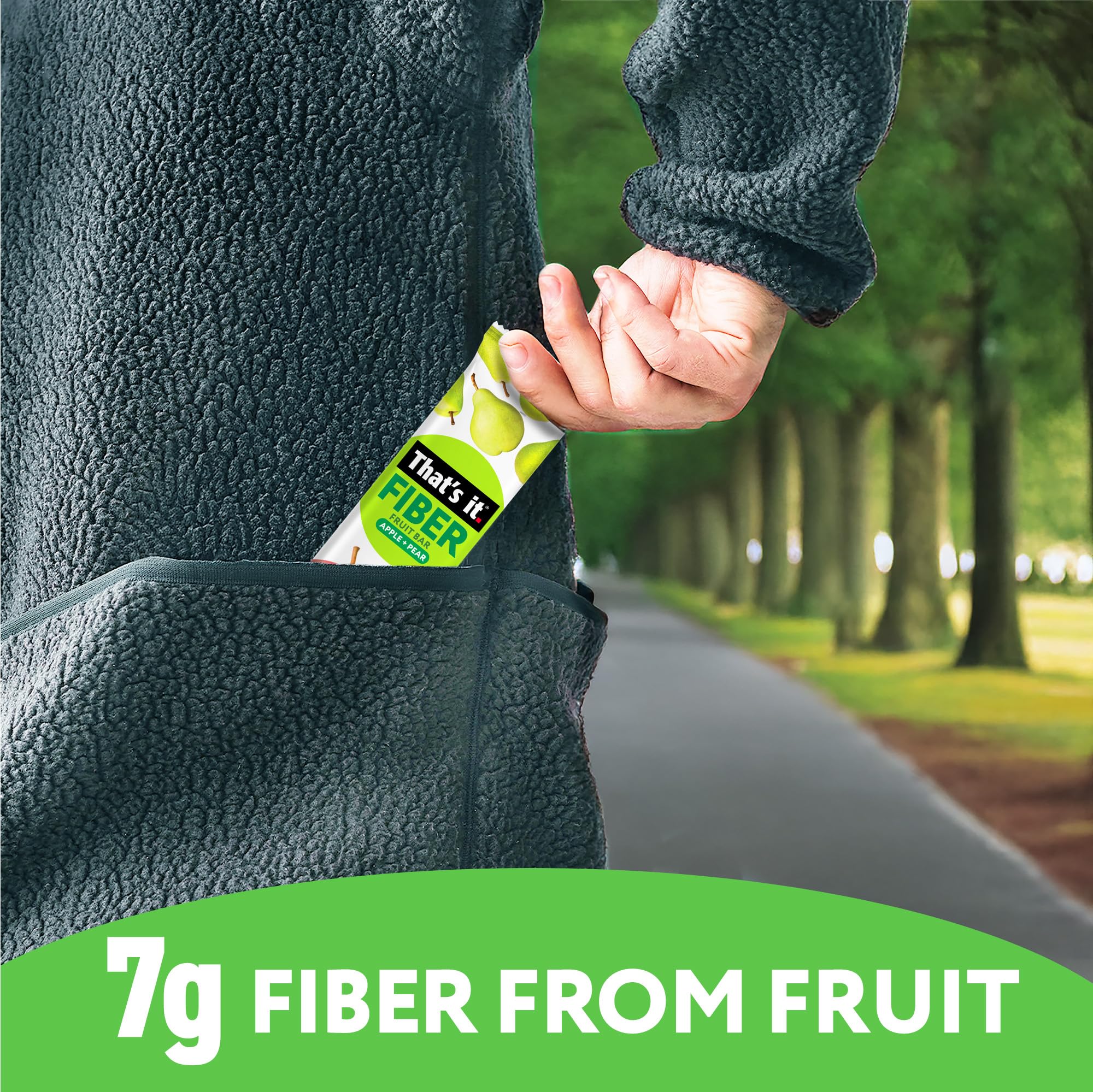 That’s it. cross-section of pear bar showing dense fruit fiber and chewable texture