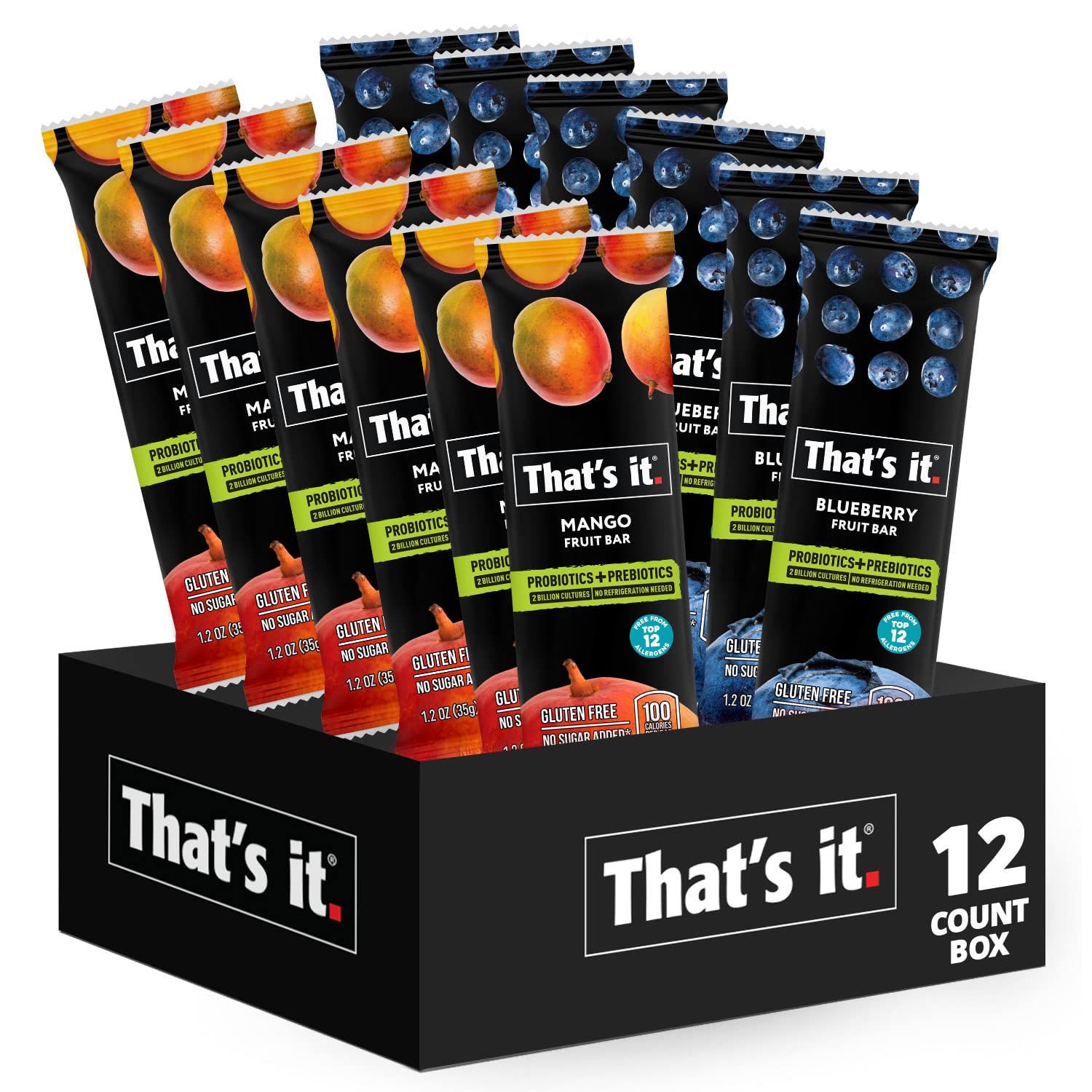 That's it. front packaging showing variety pack and benefits for convenient snacking