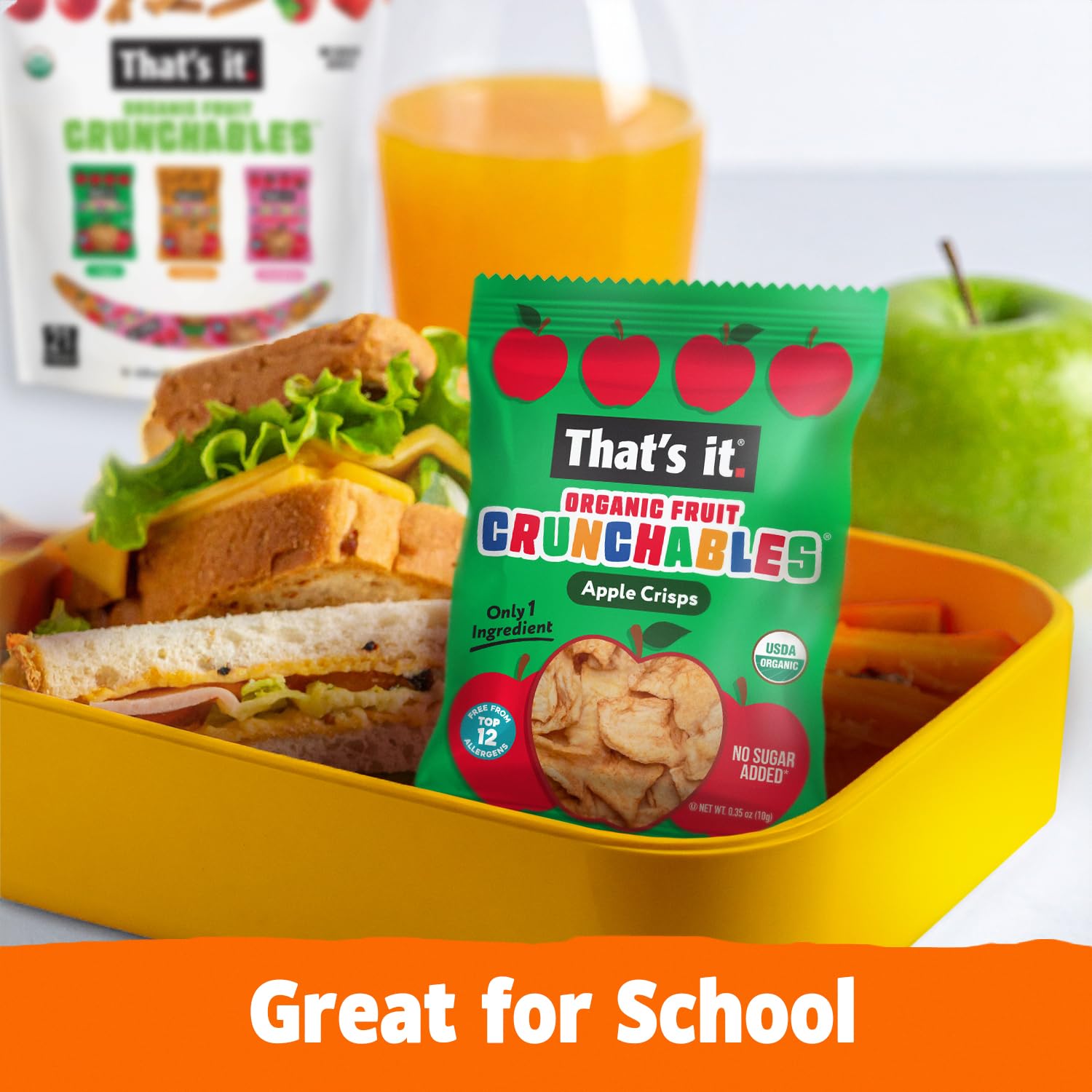 That’s it. snack placed in a lunchbox showing family-friendly convenience benefit