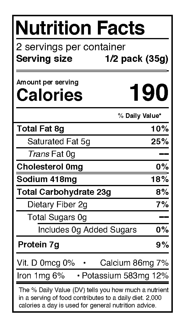 the cumin club spoon beside packet showing portion and scale