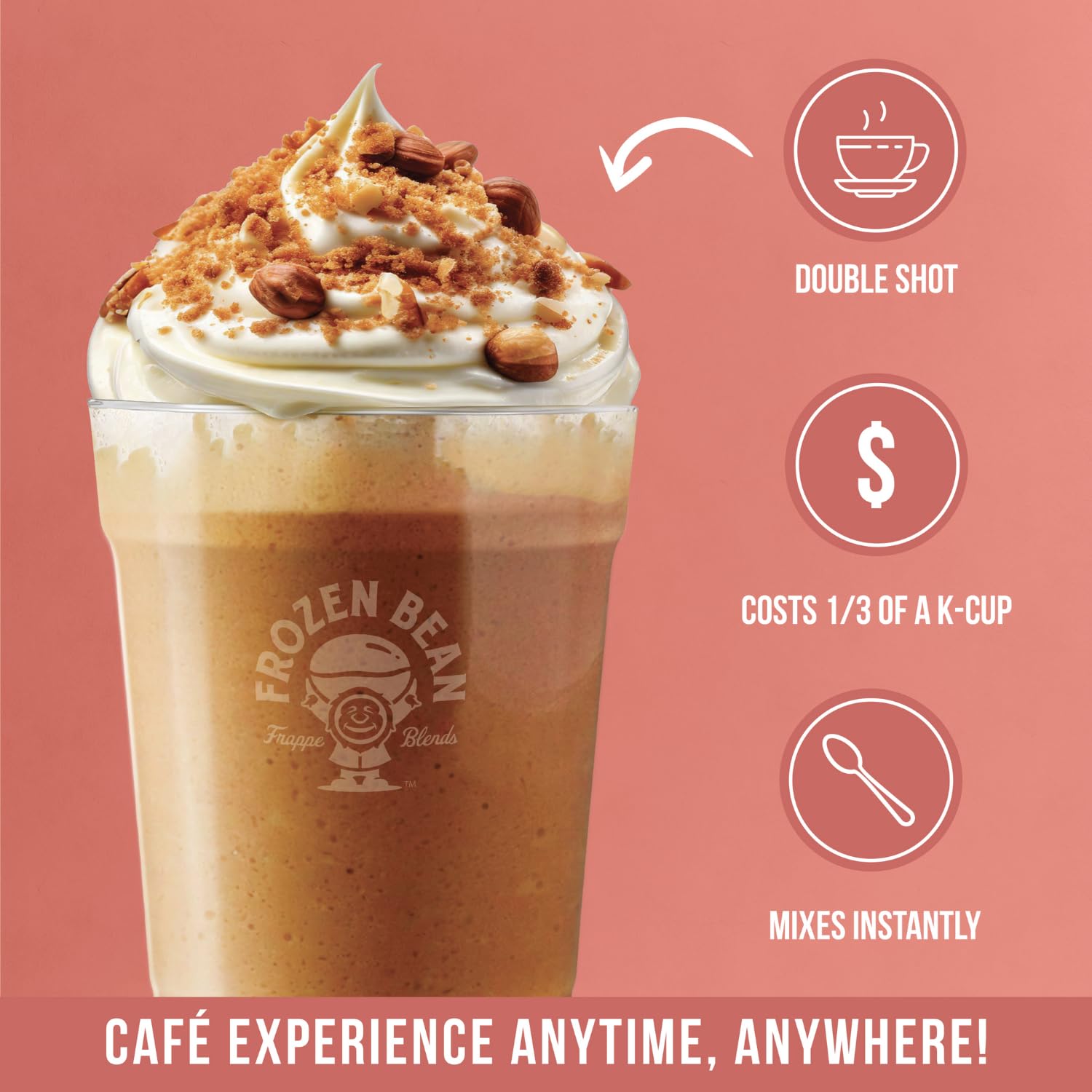 The Frozen Bean prepared hot hazelnut latte showing warm indulgence
