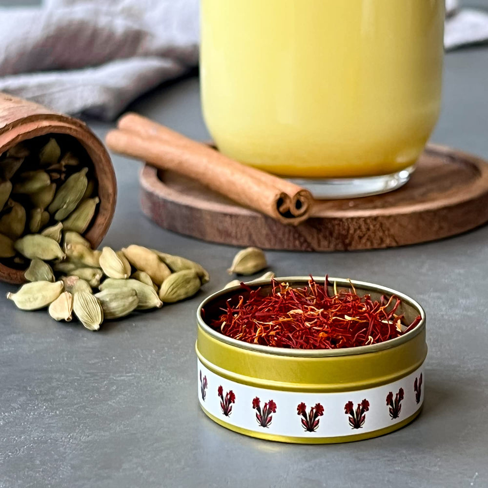 The Gathering of Saffron used in paella, adds vibrant color and aromatic benefit