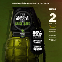 The General's Hot Sauce pouring onto wings illustrating brand flavor boost and serving idea