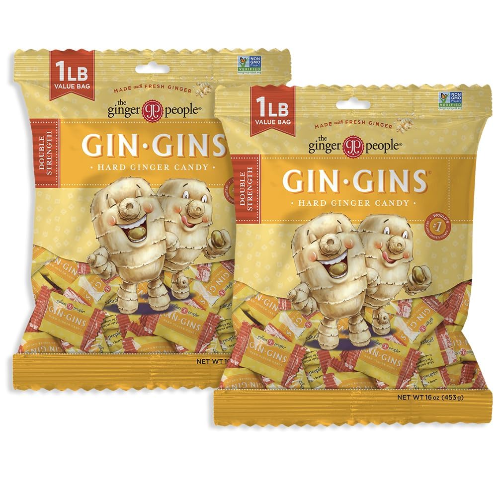 The Ginger People front packaging showing bold double strength and quantity benefit