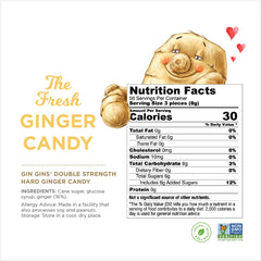 The Ginger People candy held in hand to show size and portion control