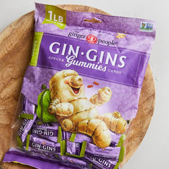 The Ginger People individually wrapped gummies highlighting portability benefit