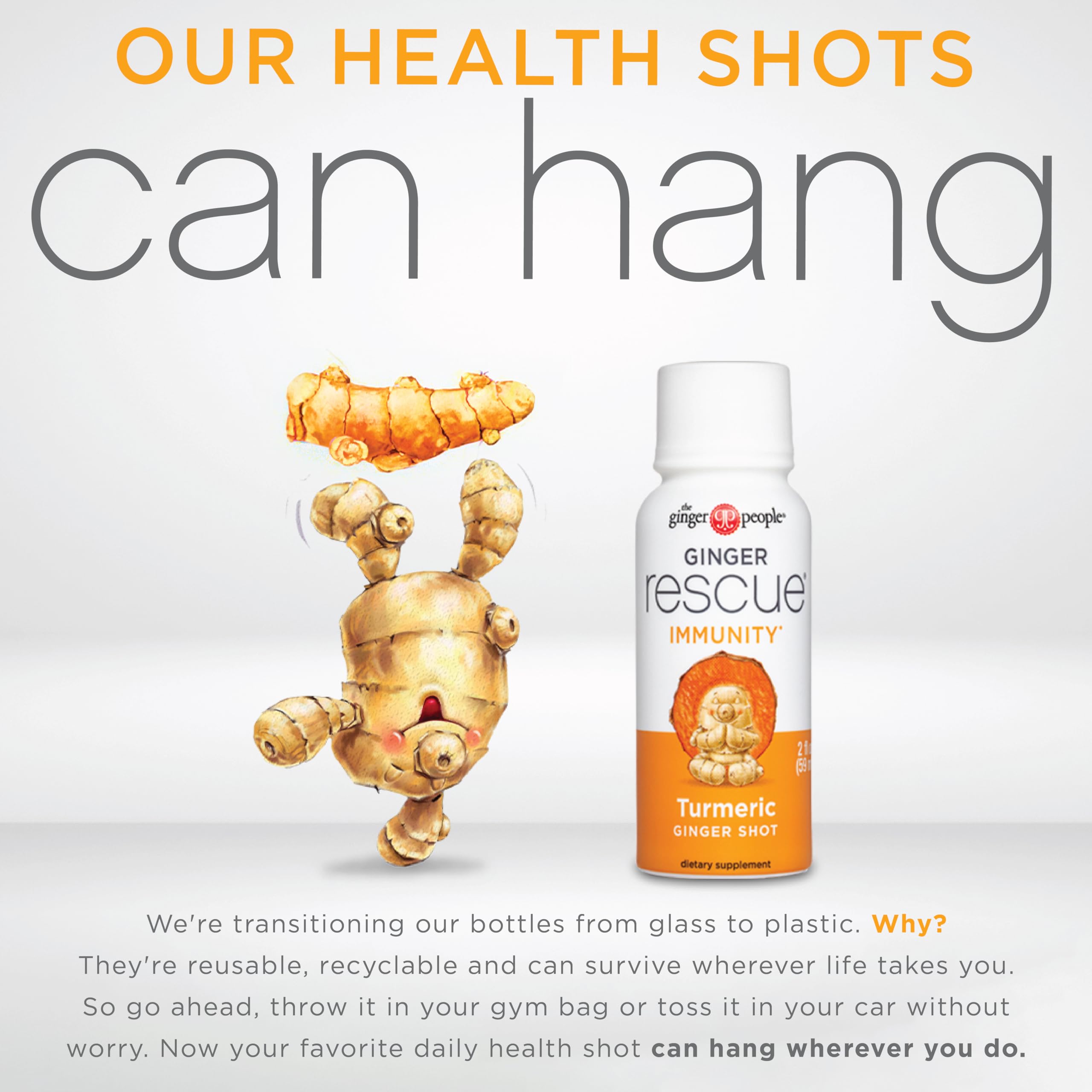 The Ginger People texture close-up of golden shot liquid highlighting creamy mouthfeel