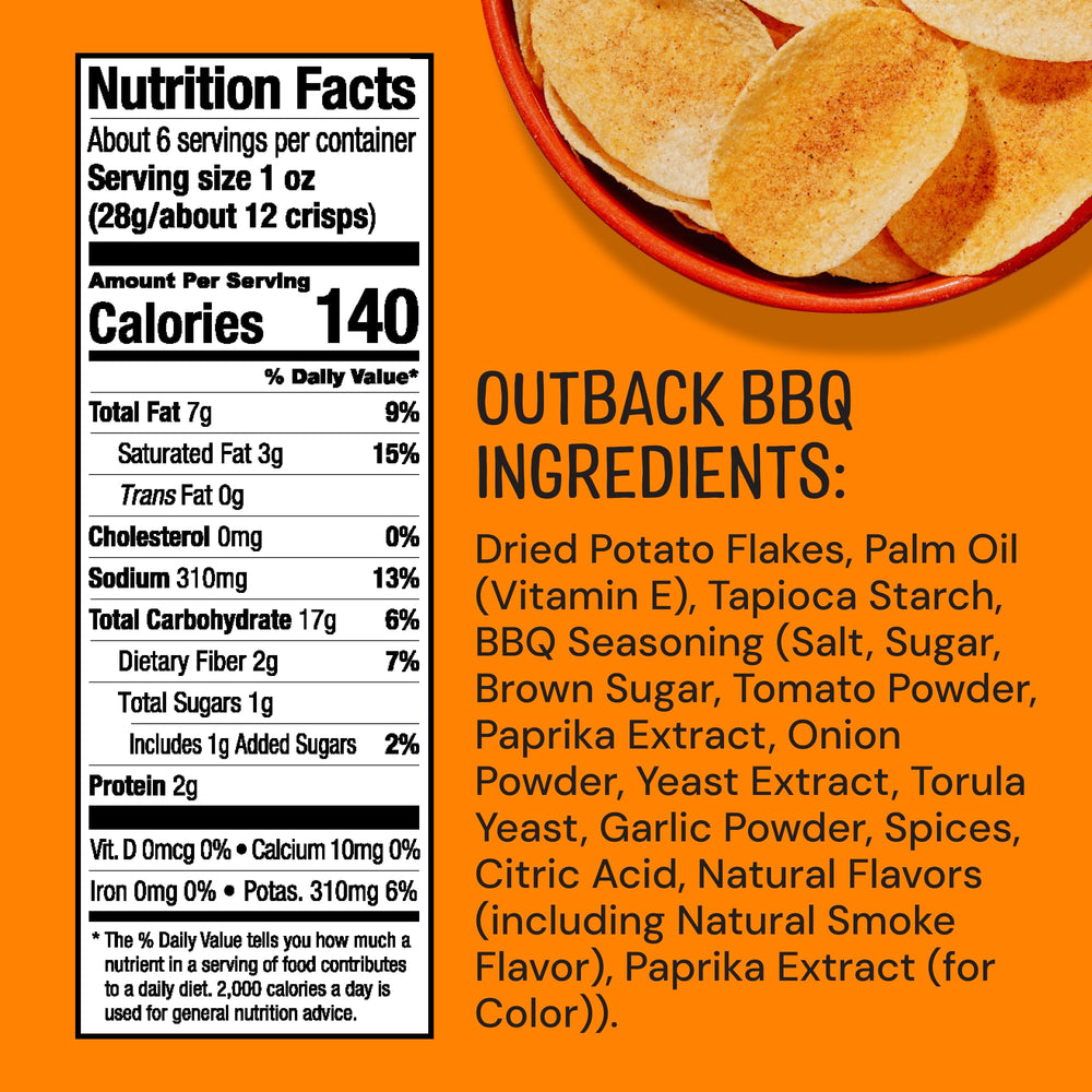 The Good Crisp Company close-up of Outback BBQ seasoning highlighting smoky-sweet flavor