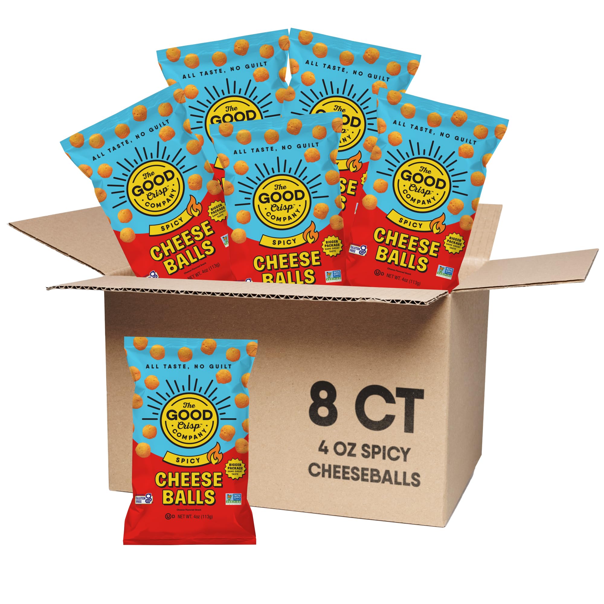The Good Crisp Company front packaging shows product and pack size benefit clarity