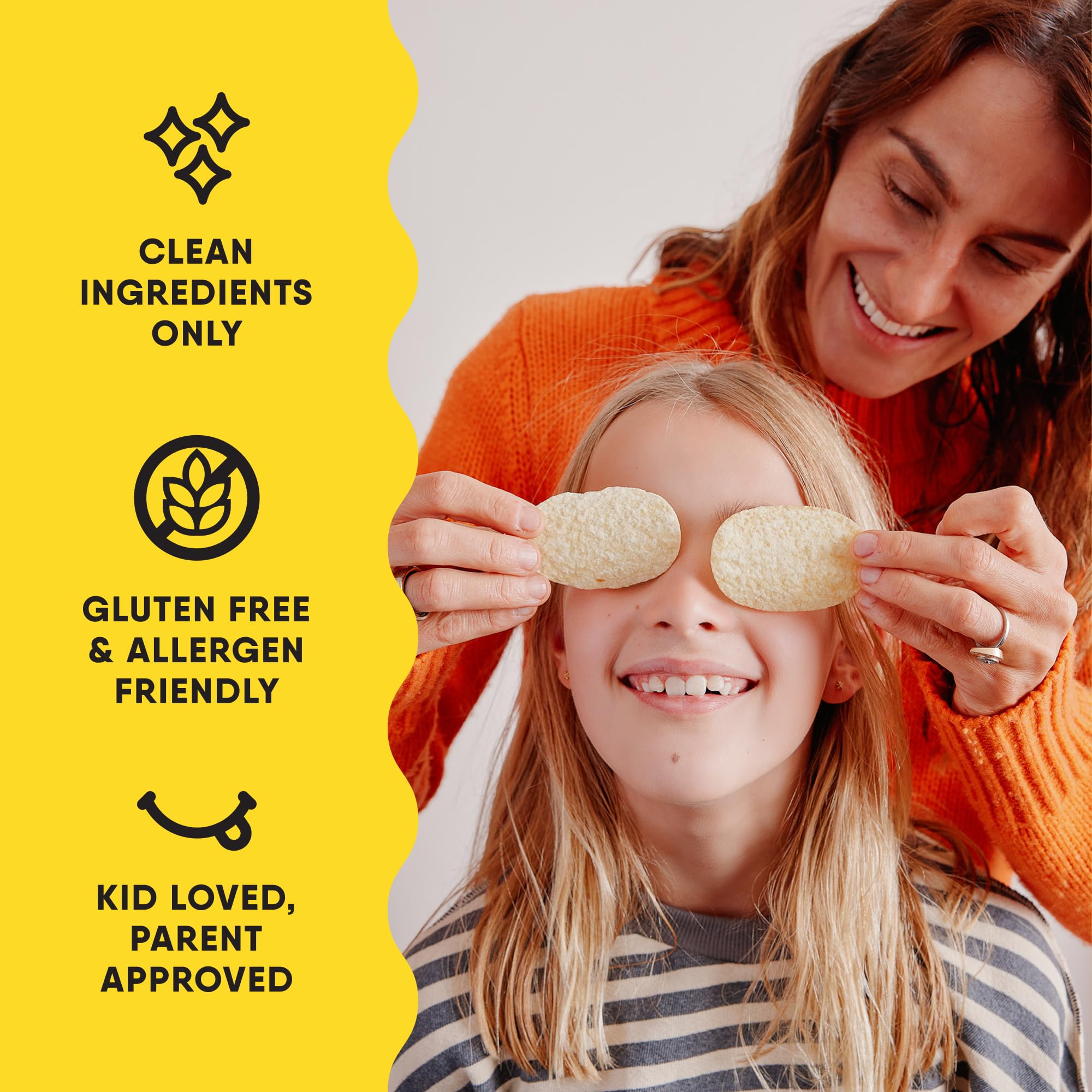 The Good Crisp Company pop-top open to show easy reseal and freshness benefit