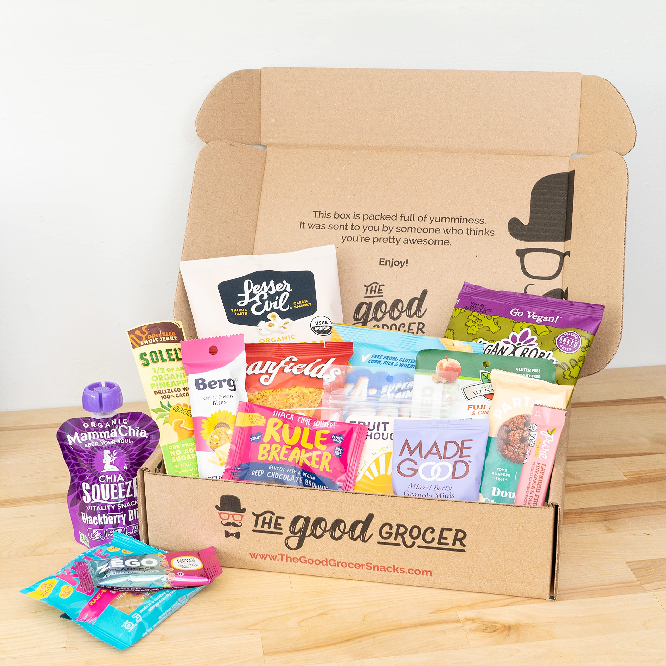 The Good Grocer snack held in hand to show portion size and portability benefit