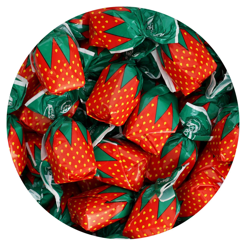 The Hampton Candy Company Arcor strawberry front packaging showing 2 lb bag and brand
