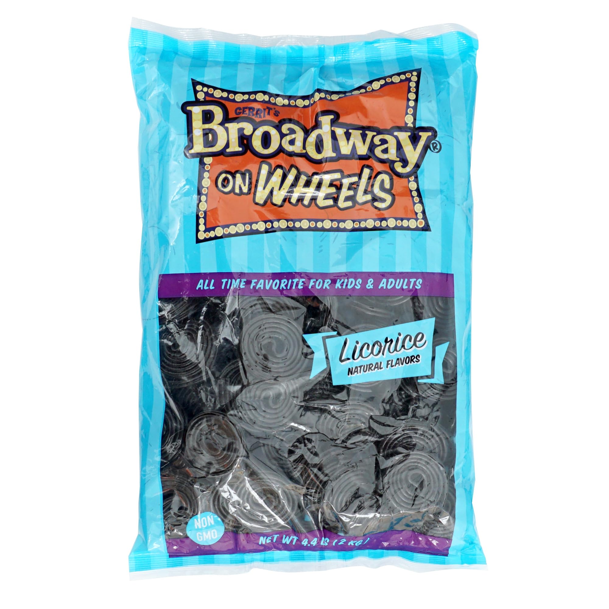 THE HAMPTON CANDY COMPANY close-up of unrolled licorice wheels showing chewability benefit
