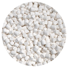 THE HAMPTON CANDY COMPANY front of 2 lb marshmallow bag showing branding and size benefit