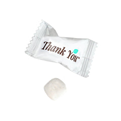 THE HAMPTON CANDY COMPANY unwrapped mint reveals interior creaminess for easy tasting