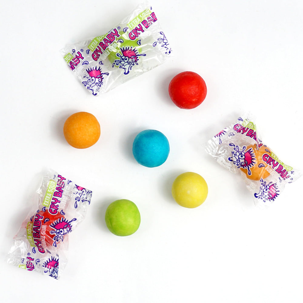THE HAMPTON CANDY COMPANY unwrapped gumball revealing gum center for bubble blowing