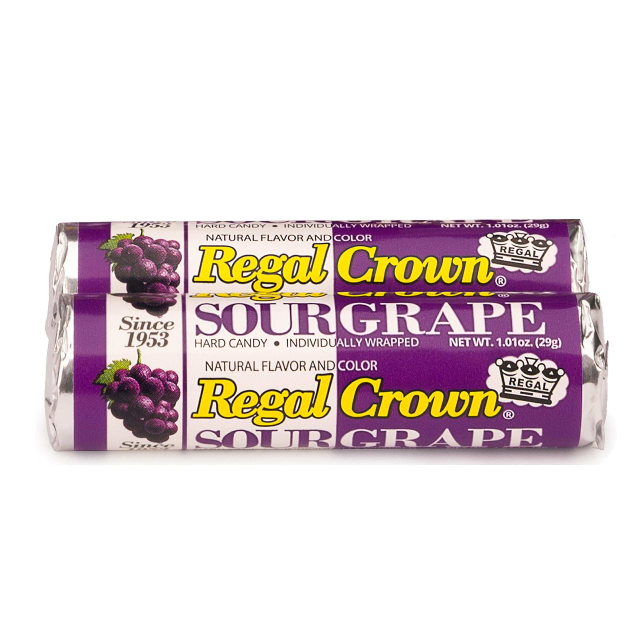 THE HAMPTON CANDY COMPANY four flavors displayed grape apple lemon cherry for clear flavor choices