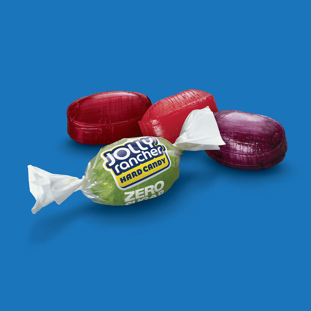 THE HAMPTON CANDY COMPANY Jolly Ranchers loose candies closeup highlighting vibrant colors