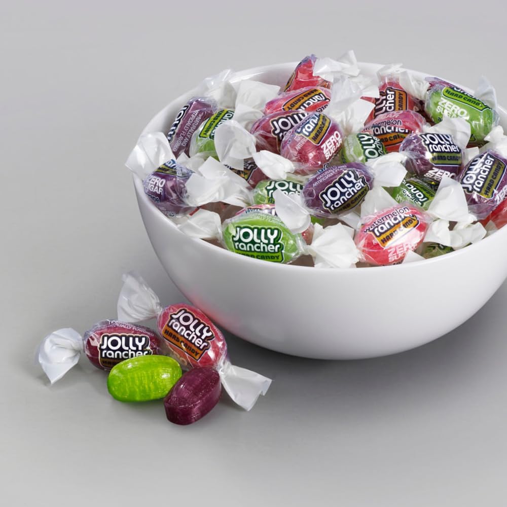 THE HAMPTON CANDY COMPANY Jolly Ranchers in a party bowl showing convenient serving option