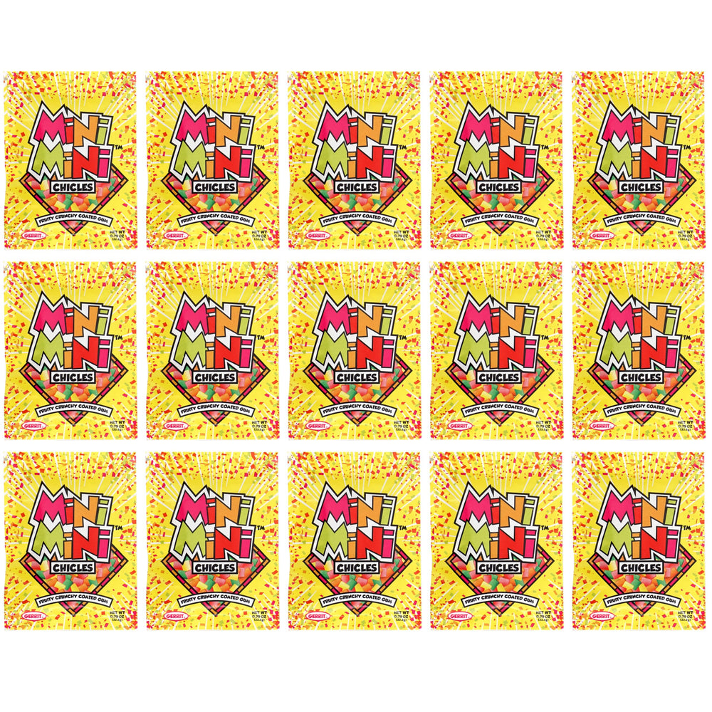 THE HAMPTON CANDY COMPANY open pouch displaying colorful mini chiclets for sharing