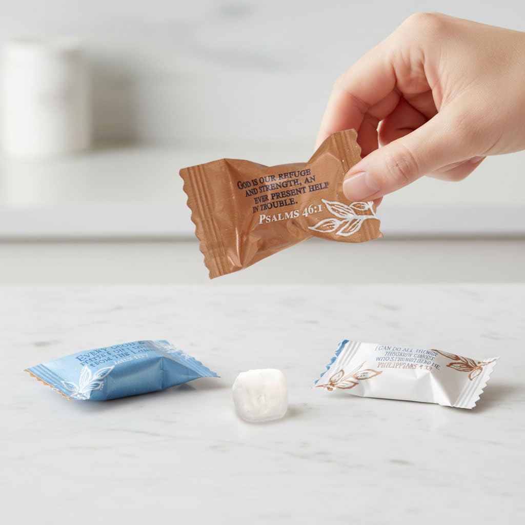 THE HAMPTON CANDY COMPANY mint held in hand reveals true size for portioning