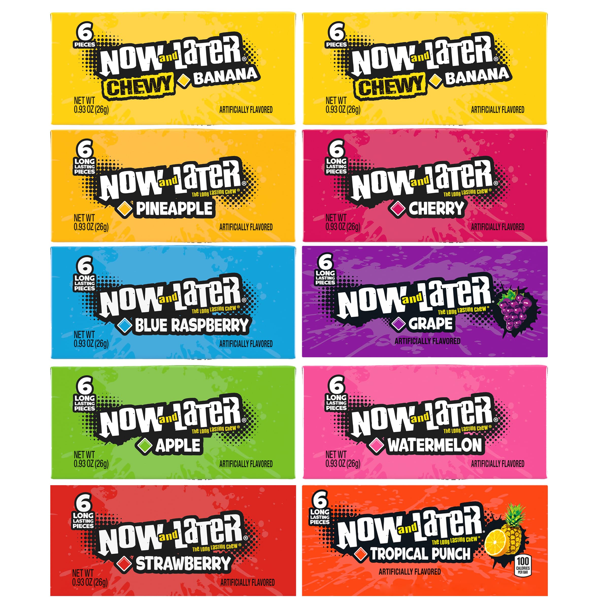 THE HAMPTON CANDY COMPANY front packaging showing colorful taffy assortment for easy selection