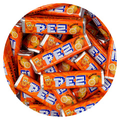THE HAMPTON CANDY COMPANY front bag shot showing orange candy, highlights bulk value