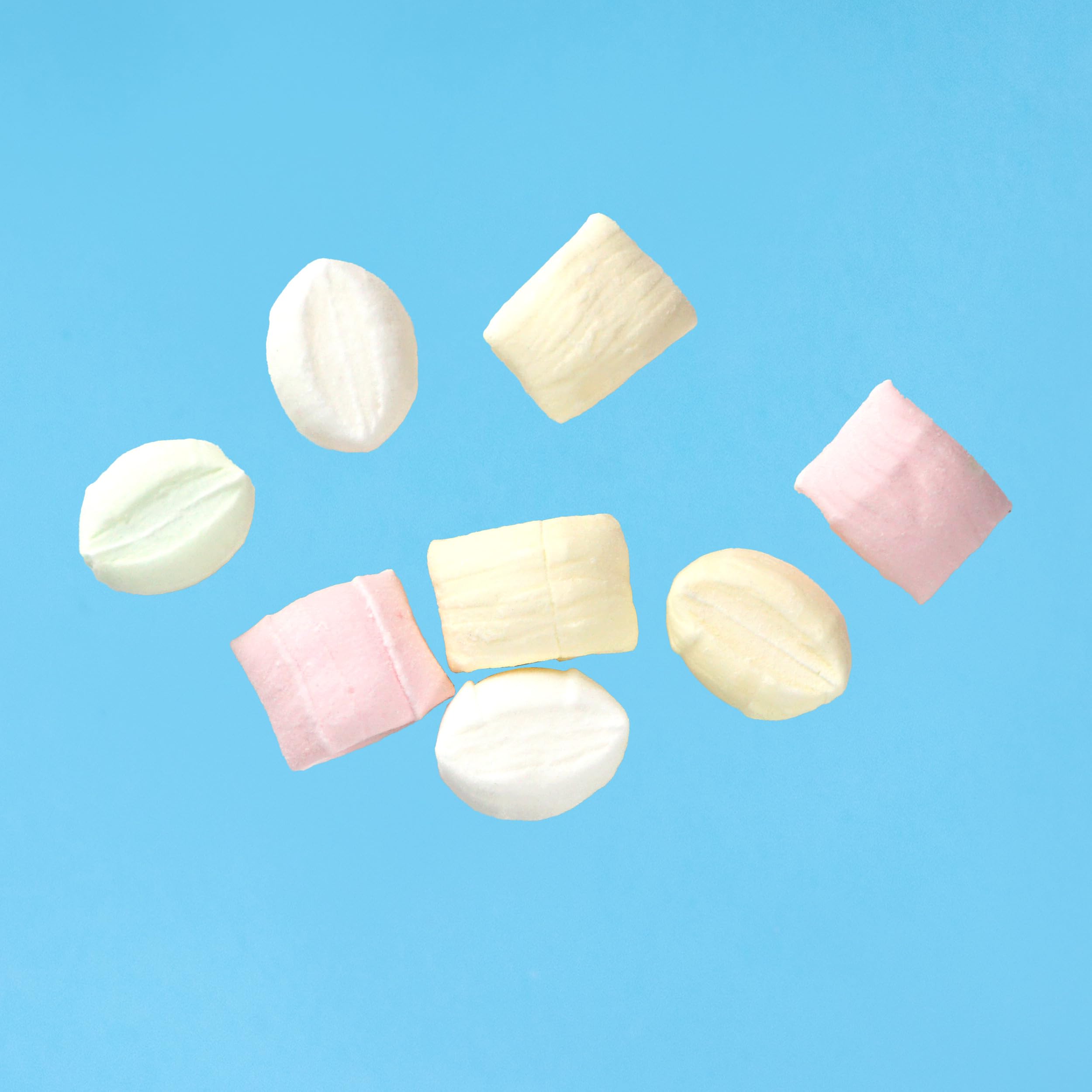 THE HAMPTON CANDY COMPANY mints next to a ruler showing scale and portioning convenience