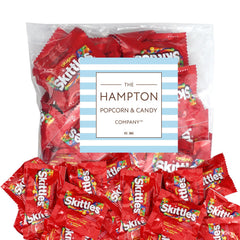 THE HAMPTON CANDY COMPANY size comparison with a ruler showing approximate pack scale