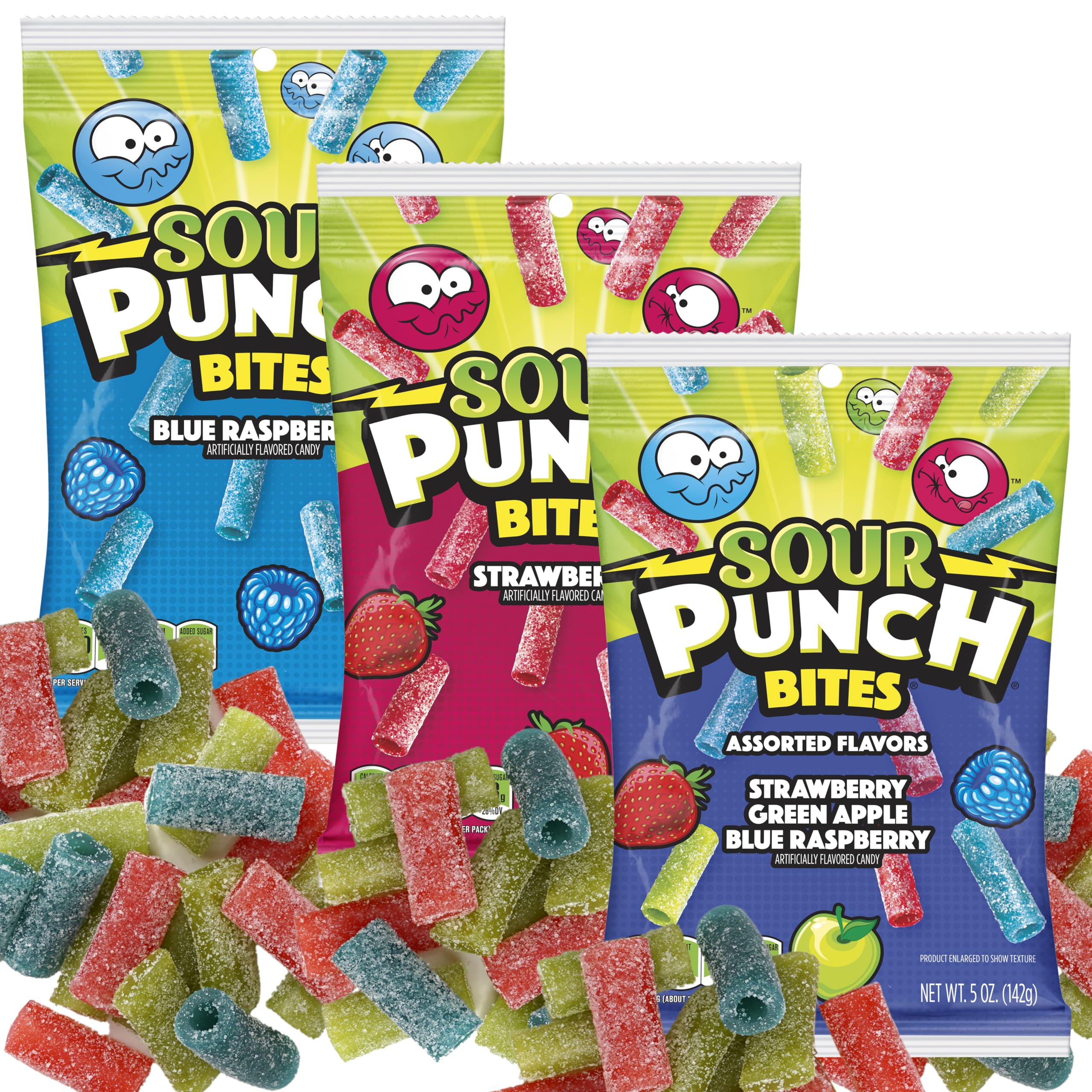THE HAMPTON CANDY COMPANY front packaging showing three 5 oz bags, convenient portioning