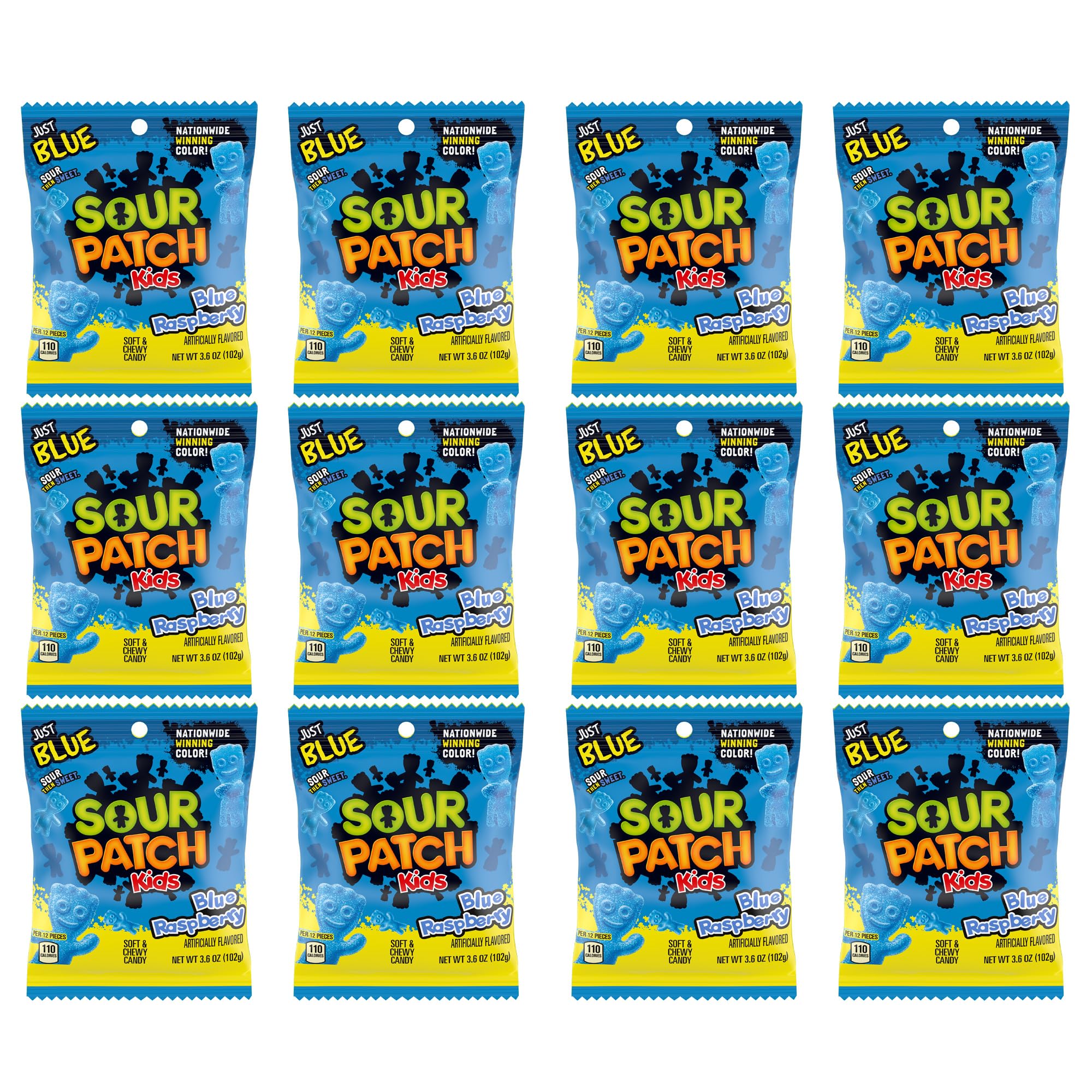 THE HAMPTON CANDY COMPANY front packaging showing blue raspberry bags and branding