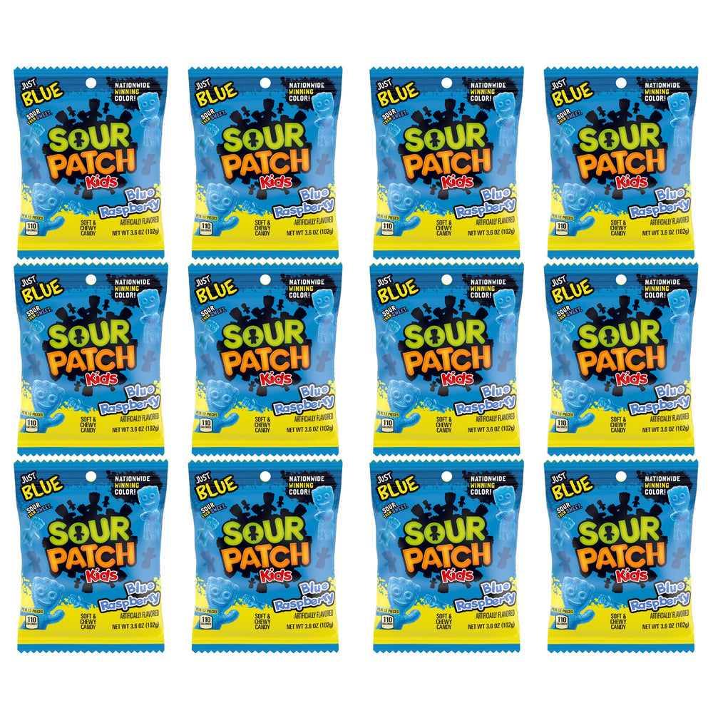 THE HAMPTON CANDY COMPANY front packaging showing blue raspberry bags and branding