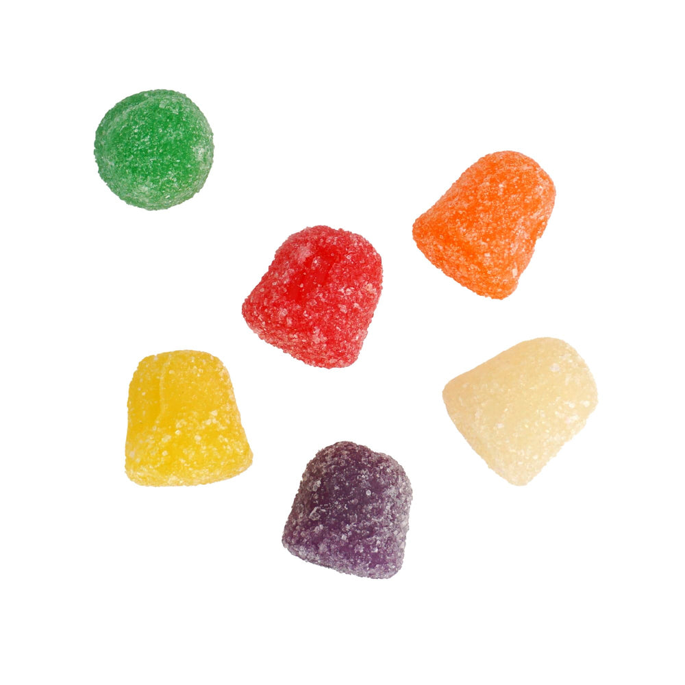 THE HAMPTON CANDY COMPANY arranged spice drops showing six flavors for easy visual selection benefit
