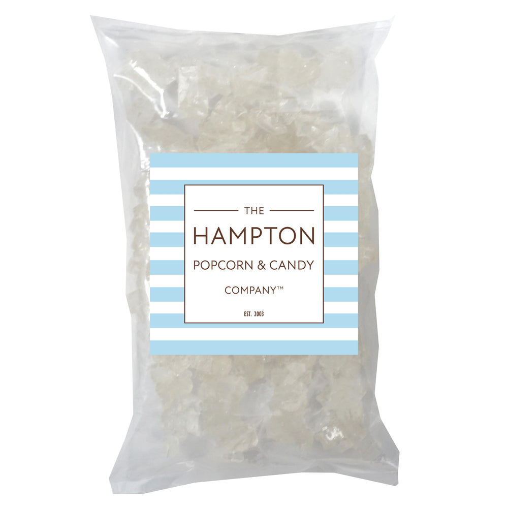 THE HAMPTON CANDY COMPANY rock candy string held in hand to show size and convenience