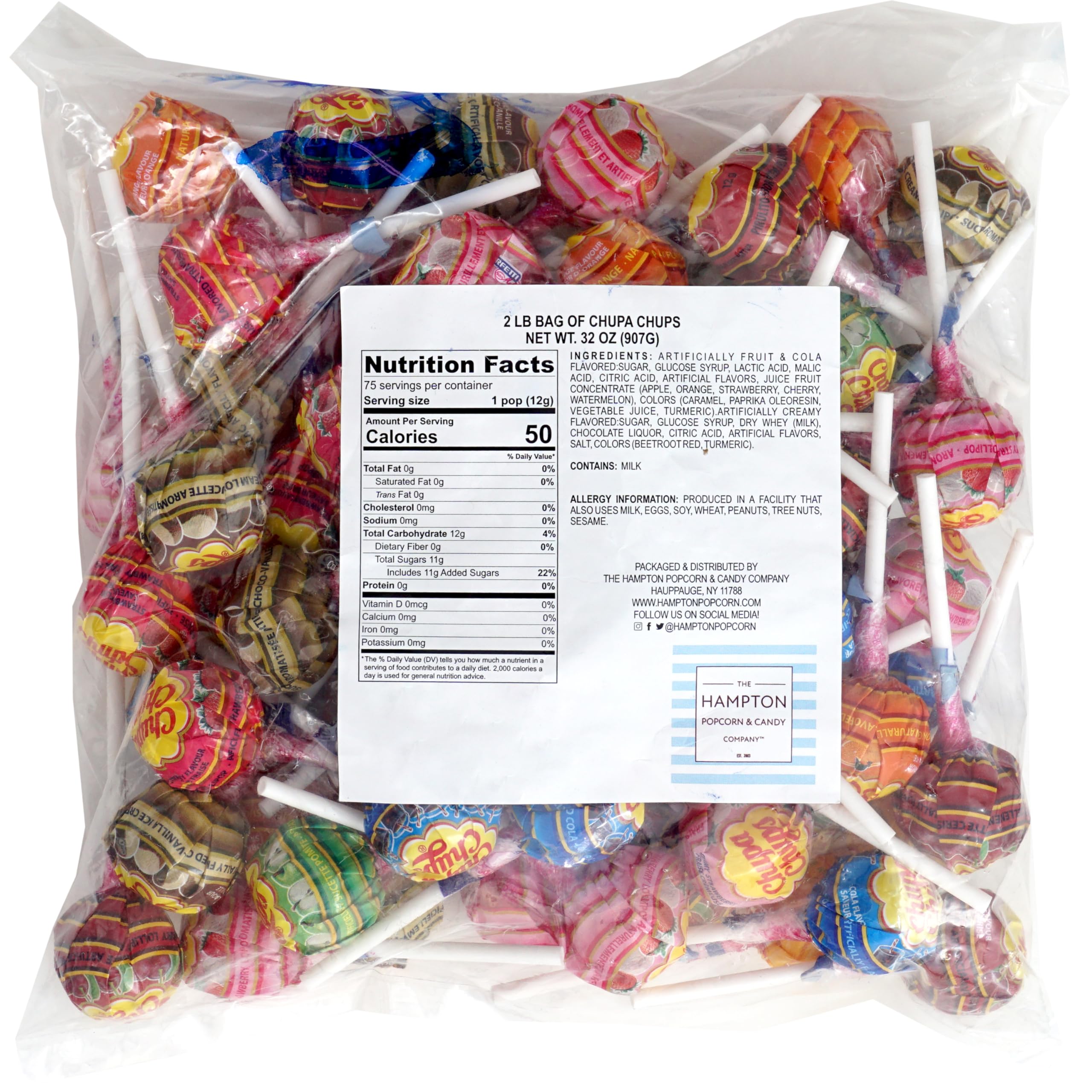 THE HAMPTON CANDY COMPANY close-up of lollipop texture highlighting slow melt benefit