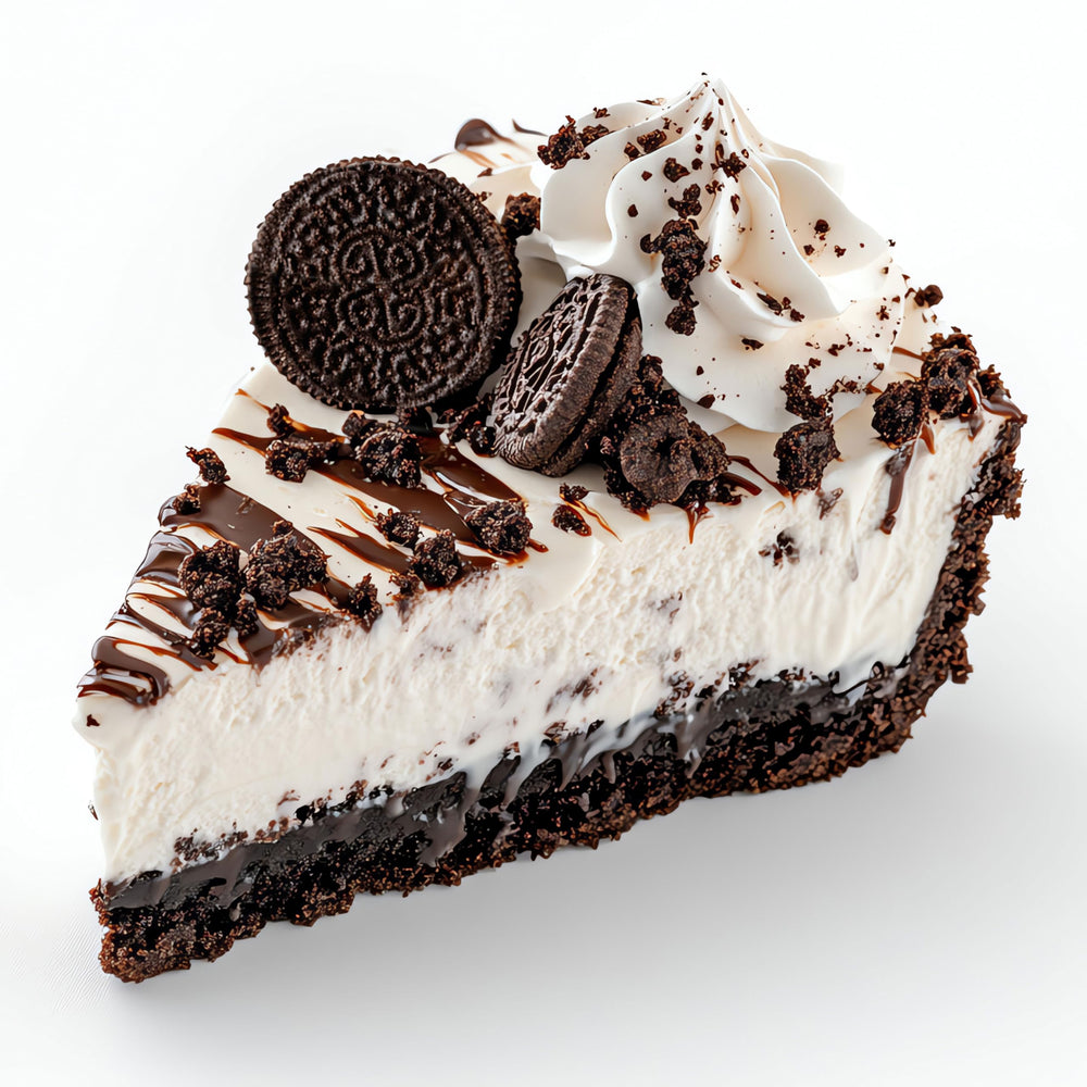 THE HAMPTON CANDY COMPANY cheesecake slice with crumb garnish highlighting texture contrast benefit