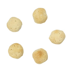 THE HAMPTON CANDY COMPANY close-up of oyster cracker texture, highlights crispness