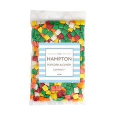The Hampton Popcorn Company Chiclets close-up of assorted pieces highlighting bright colors